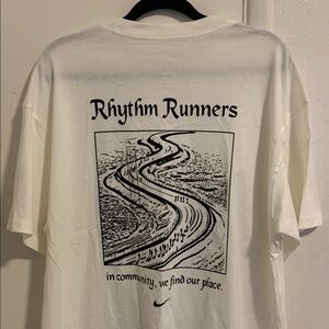 Nike men’s white “rhythm runners” tee! NWT